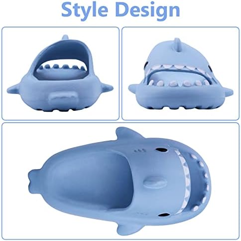 Lakige Kids Shark Cloud Slides | נערים בנות פעוטות נעלי כפוף | סתימות דגים מצוירים של תינוקות | בריכת